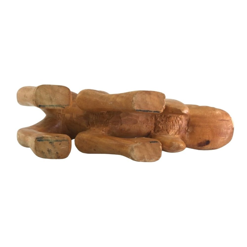 Vintage Hand Carved Wood Hound Dog Folk Art Rustic Primitive MCM 10 in Cabincore - Picture 8 of 9